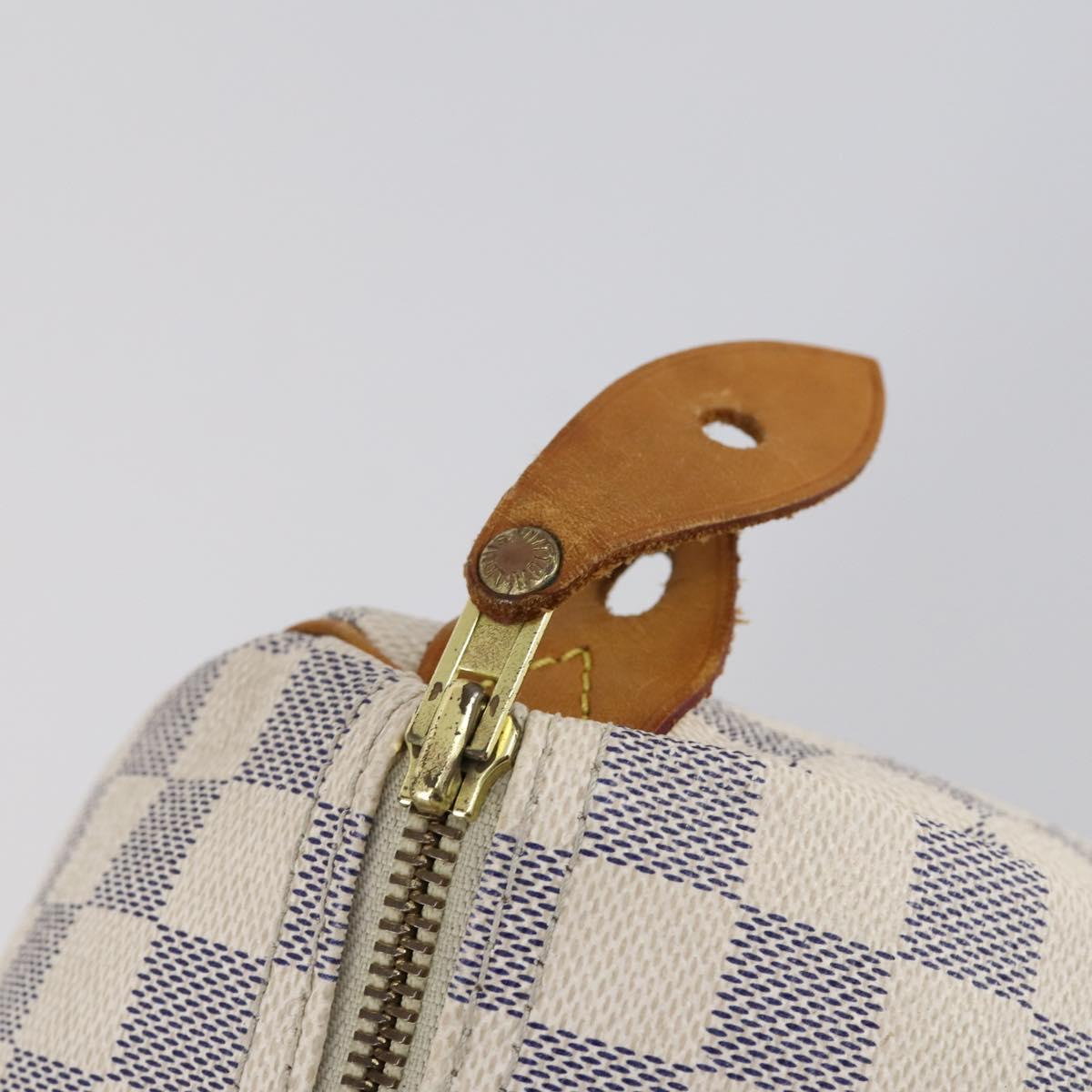 LOUIS VUITTON Damier Azur Speedy 35 Hand Bag N41535 LV Auth yk19840