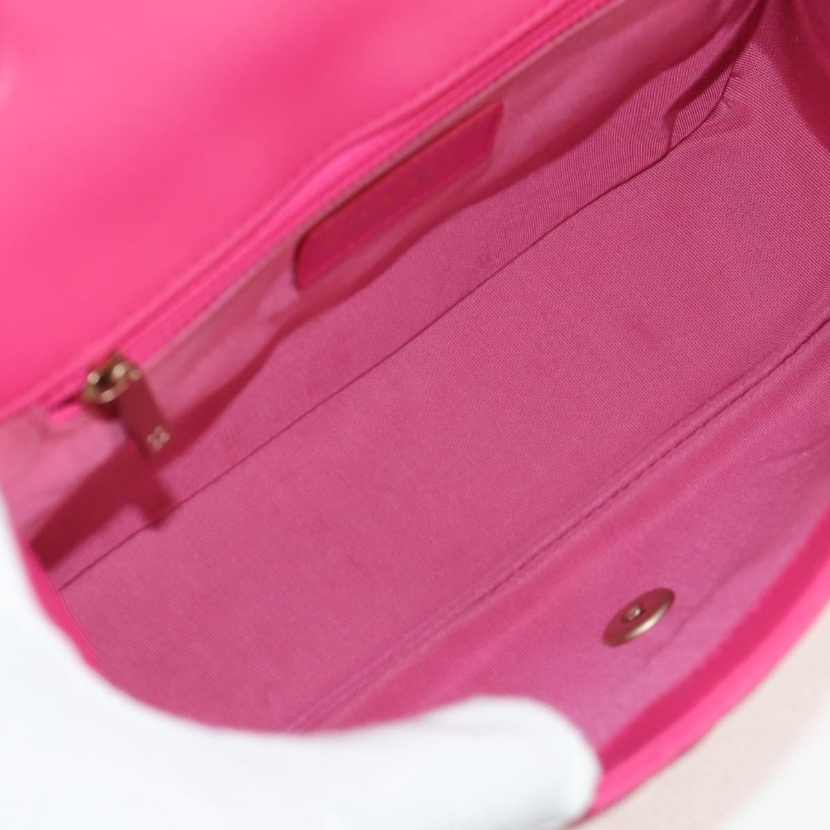 CHANEL Matelasse Chain Shoulder Bag Lamb Skin Pink Gold CC Auth yk19844A