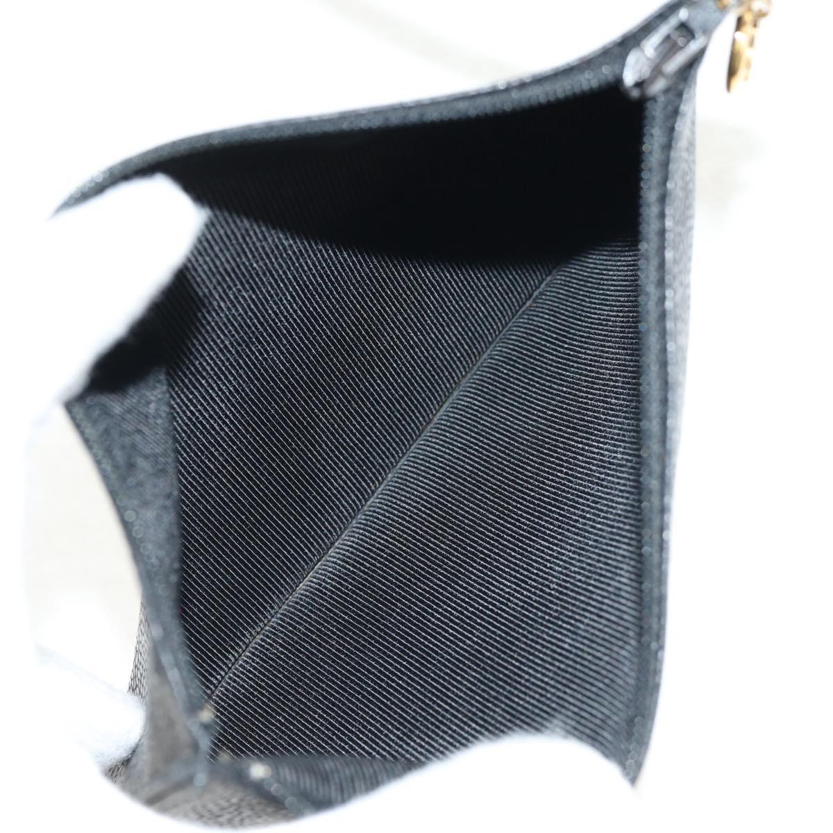 CHANEL Triple Coco Backpack Caviar Skin Black Gold CC Auth yk19848V