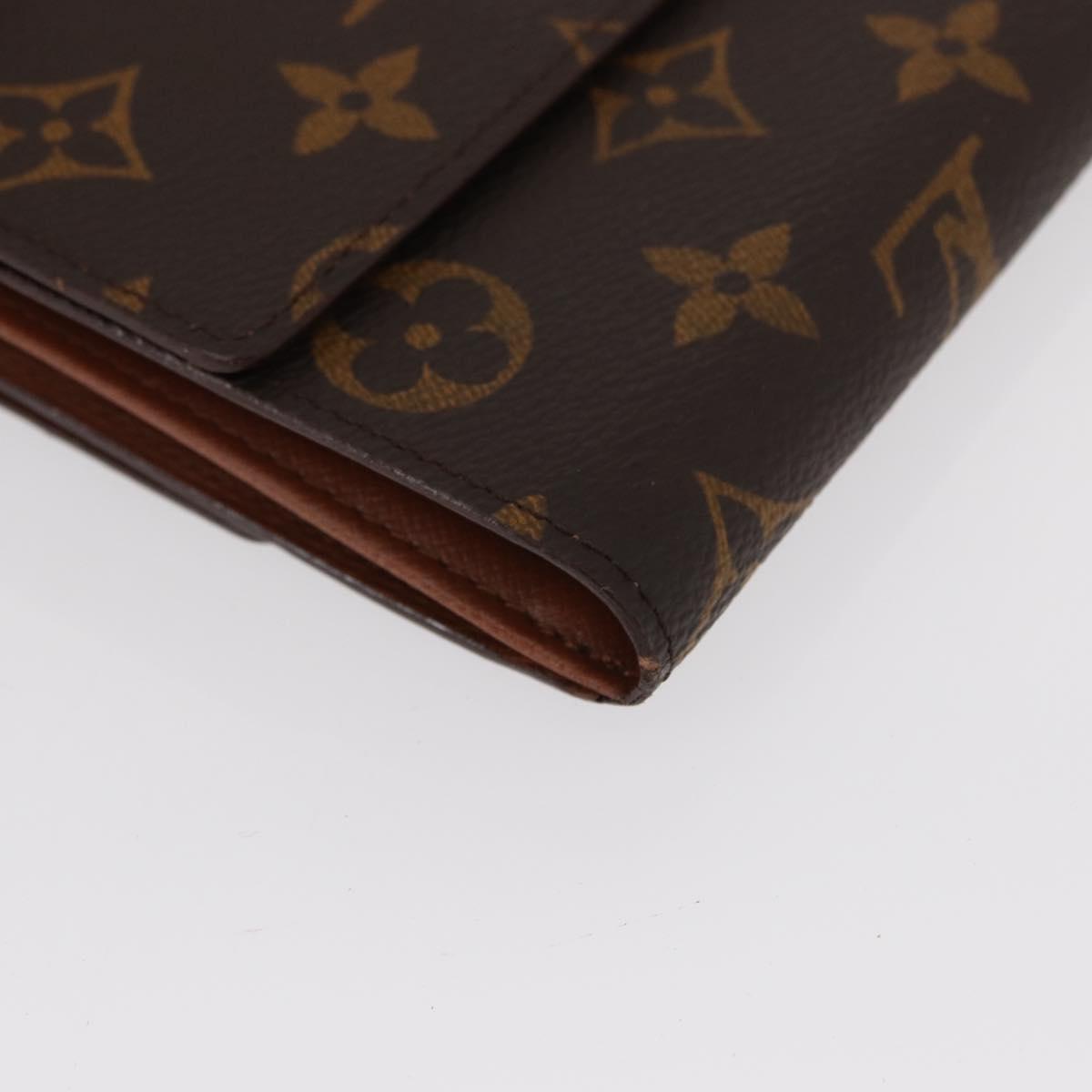 LOUIS VUITTON Monogram Portefeuille Elise Trifold Wallet M61654 LV Auth yk19851