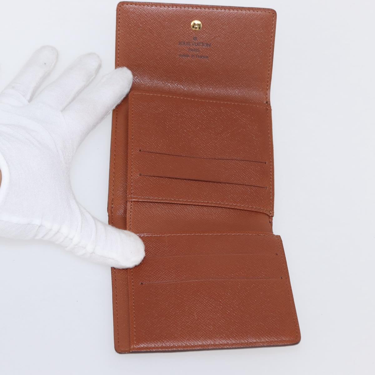 LOUIS VUITTON Monogram Portefeuille Elise Trifold Wallet M61654 LV Auth yk19851