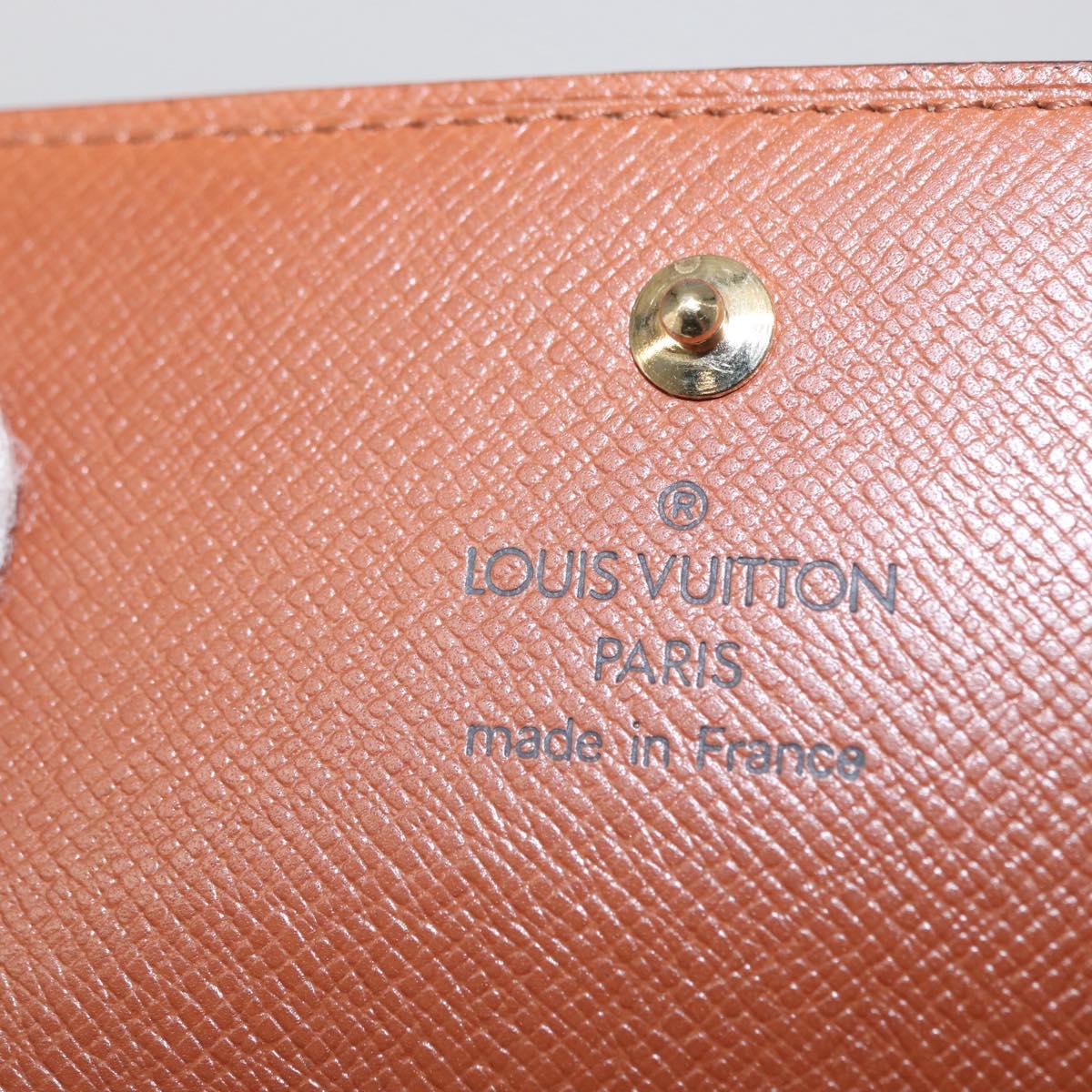 LOUIS VUITTON Monogram Portefeuille Elise Trifold Wallet M61654 LV Auth yk19851