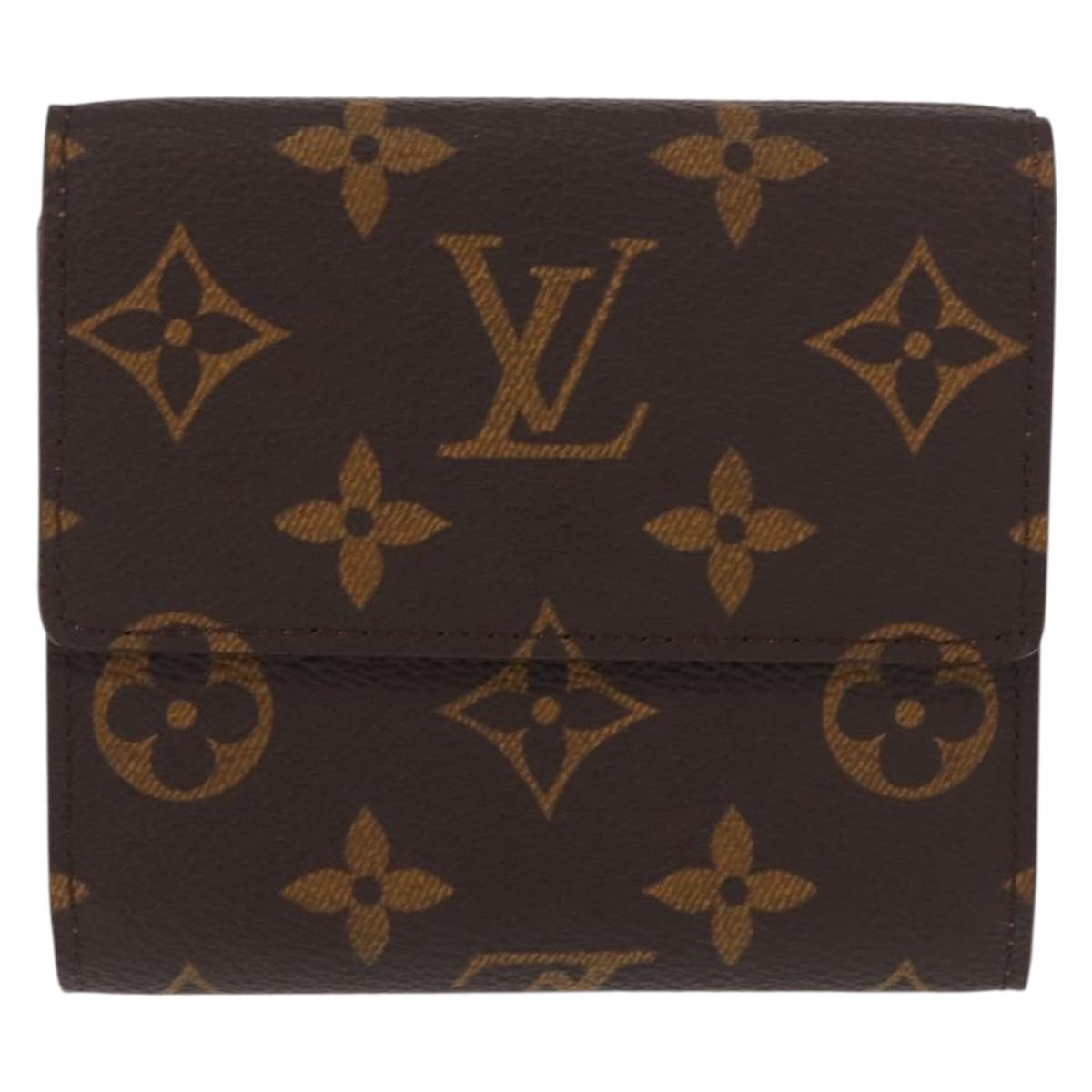 LOUIS VUITTON Monogram Portefeuille Elise Trifold Wallet M61654 LV Auth yk19851