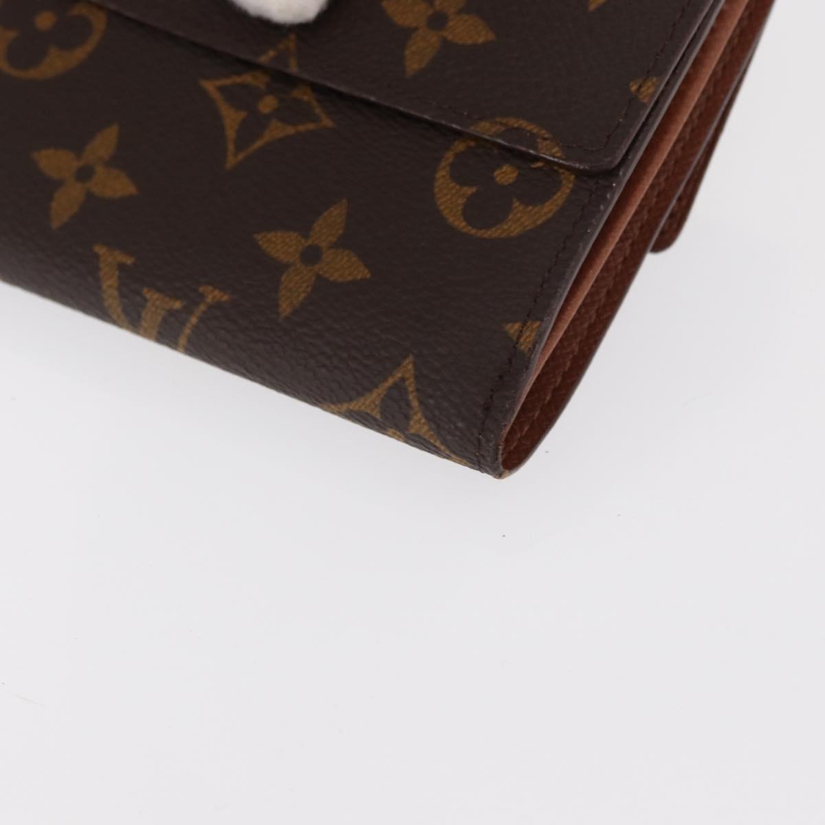 LOUIS VUITTON Monogram Portefeuille Elise Trifold Wallet M61654 LV Auth yk19851