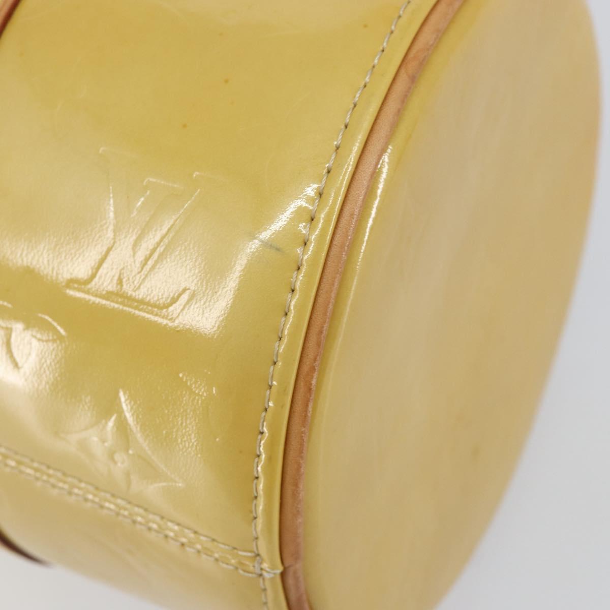 LOUIS VUITTON Monogram Vernis Bedford Hand Bag Beige M91006 LV Auth yk19856