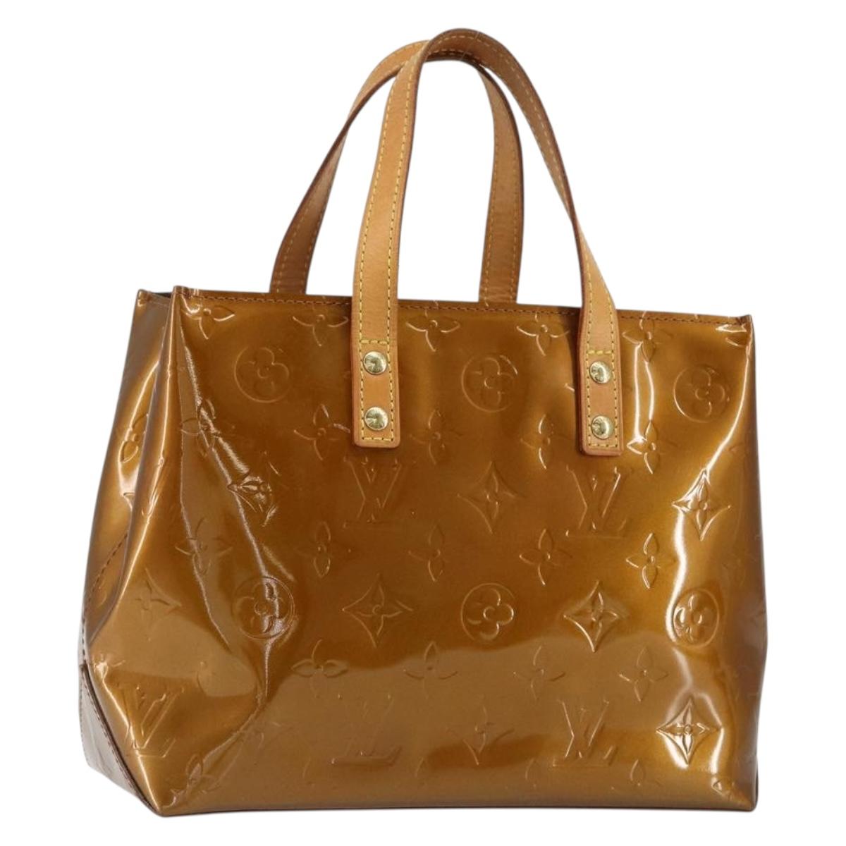 LOUIS VUITTON Monogram Vernis Reade PM Hand Bag Bronze M91146 LV Auth yk19861