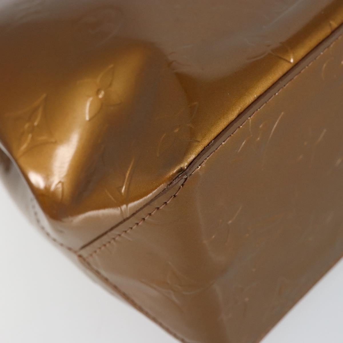 LOUIS VUITTON Monogram Vernis Reade PM Hand Bag Bronze M91146 LV Auth yk19861