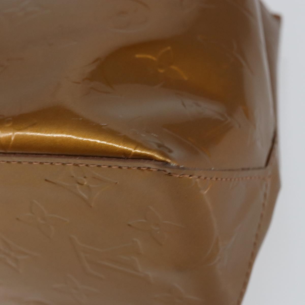 LOUIS VUITTON Monogram Vernis Reade PM Hand Bag Bronze M91146 LV Auth yk19861