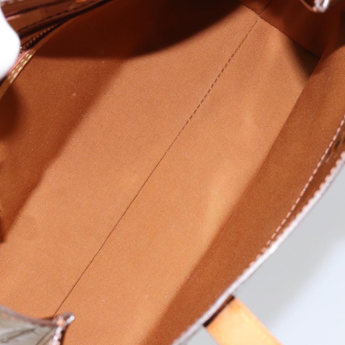 LOUIS VUITTON Monogram Vernis Reade PM Hand Bag Bronze M91146 LV Auth yk19861