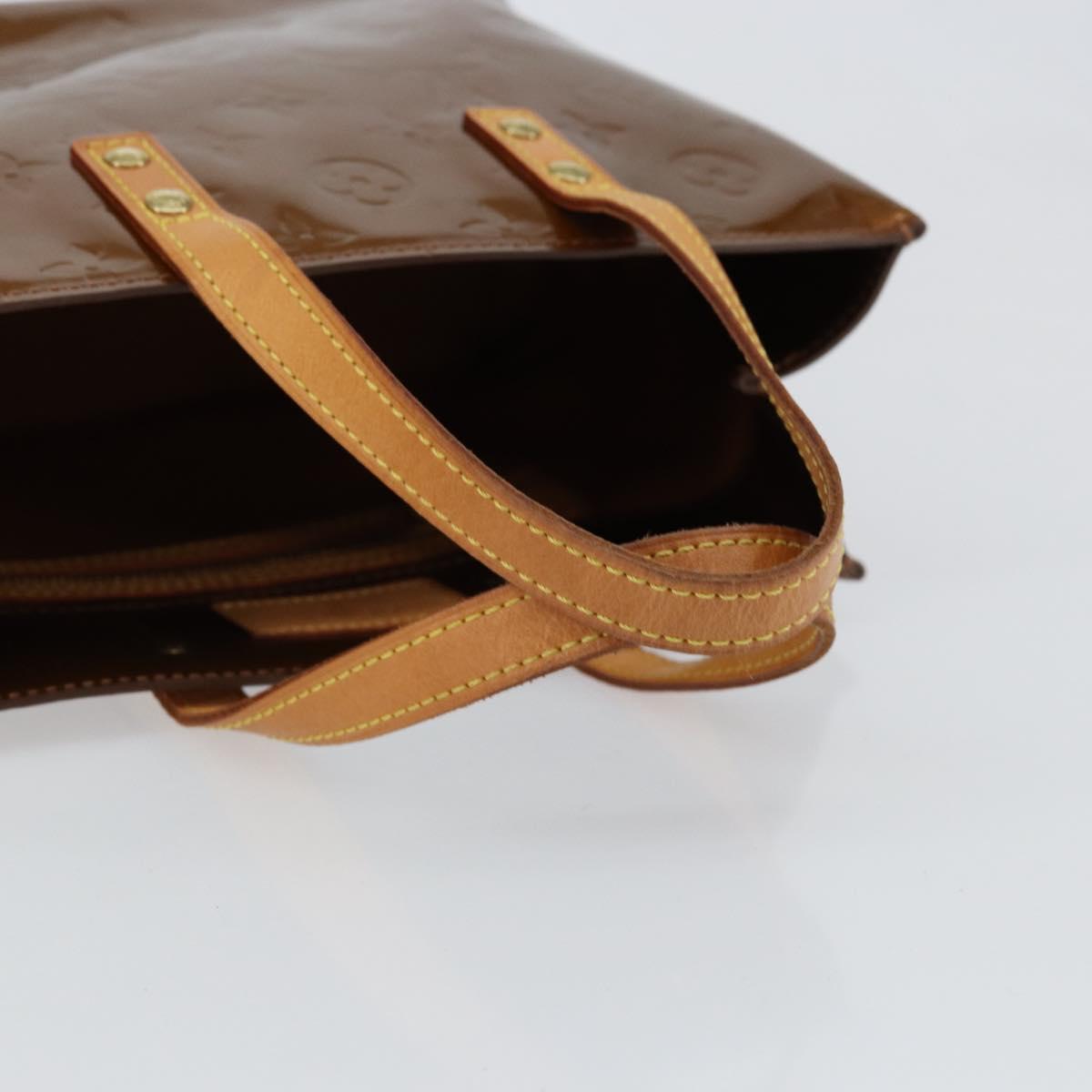 LOUIS VUITTON Monogram Vernis Reade PM Hand Bag Bronze M91146 LV Auth yk19861