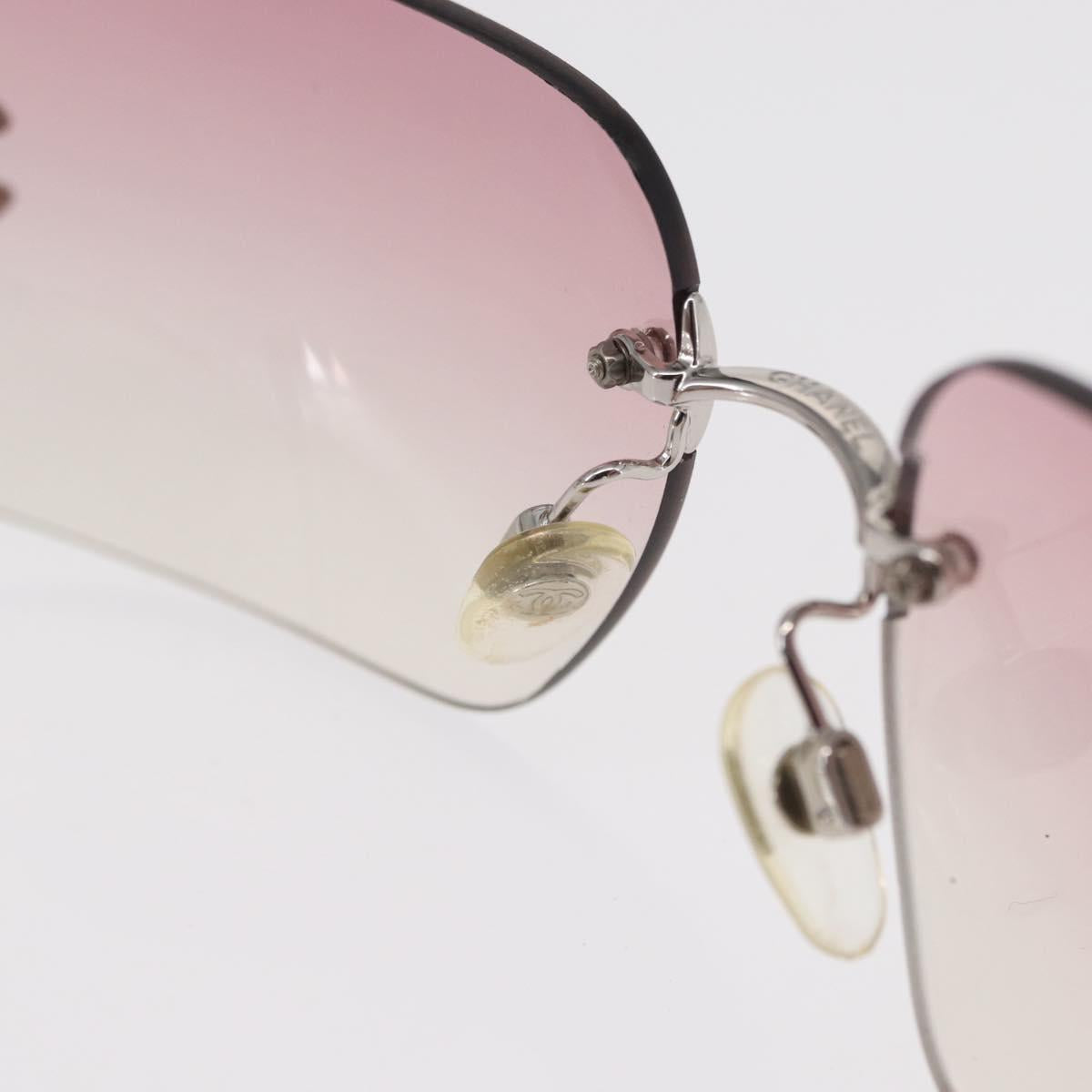 CHANEL Sunglasses metal Pink CC Auth yk19862