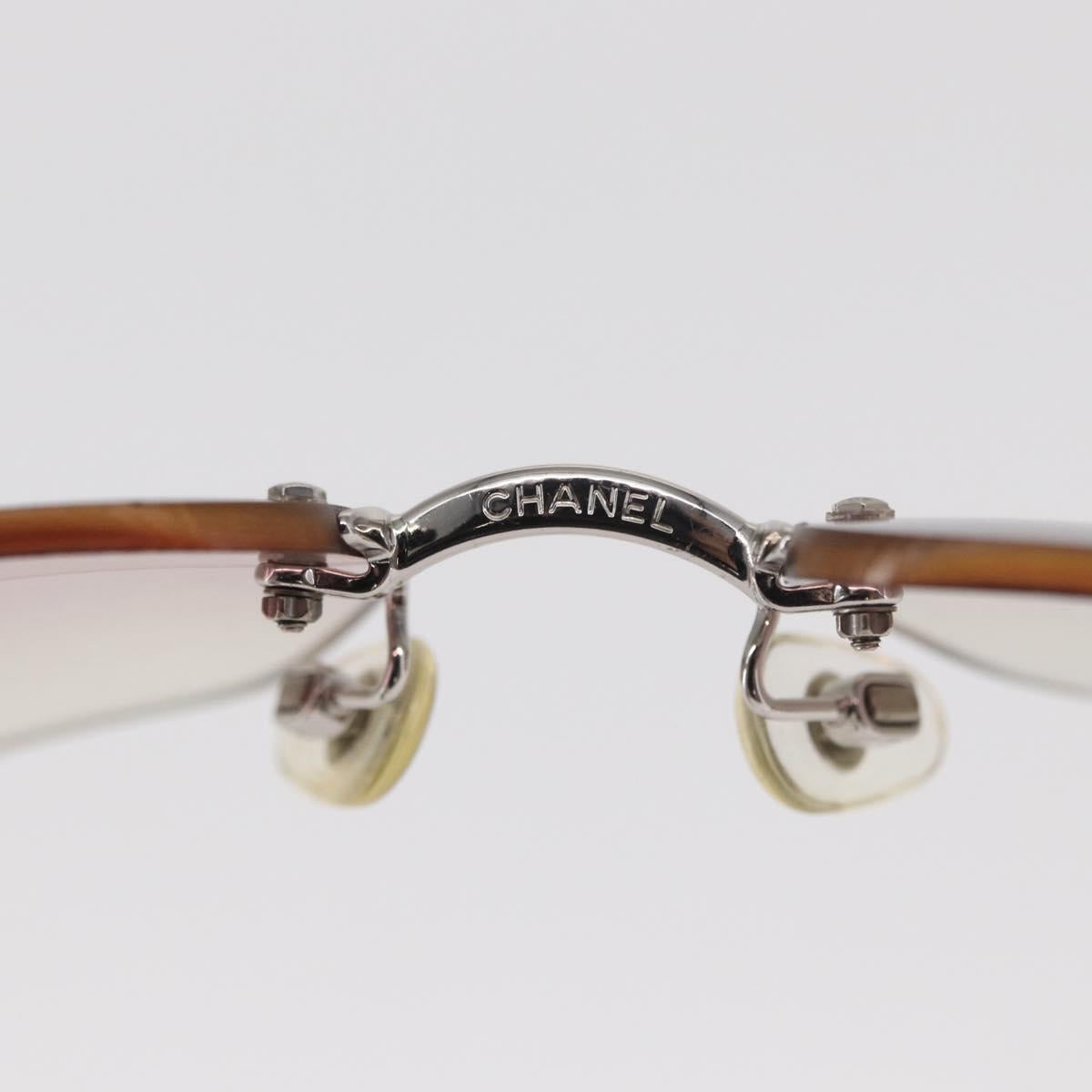 CHANEL Sunglasses metal Pink CC Auth yk19862