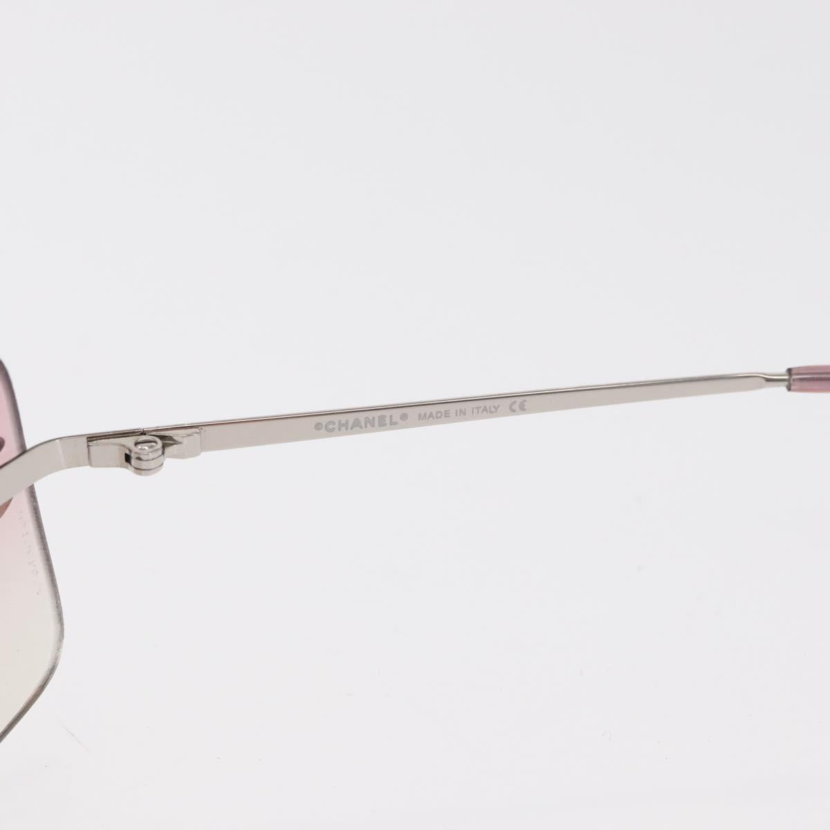 CHANEL Sunglasses metal Pink CC Auth yk19862