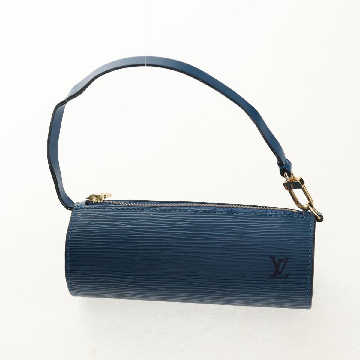 LOUIS VUITTON Epi Soufflot Hand Bag Blue M52225 LV Auth yk19884A