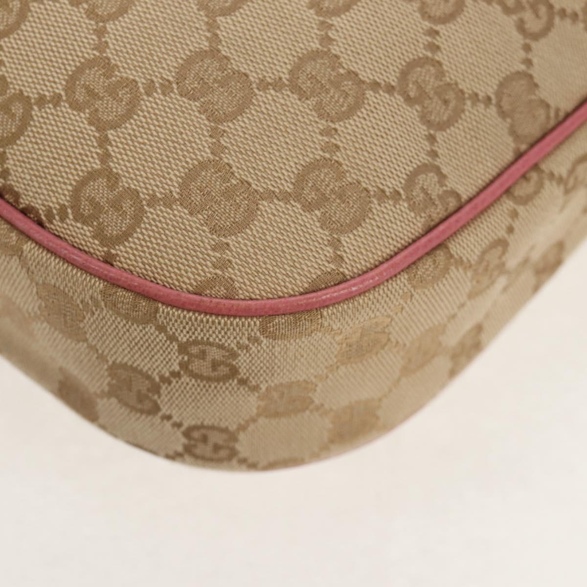 GUCCI GG Canvas Shoulder Bag Beige Gold 153010 Auth yk19887V