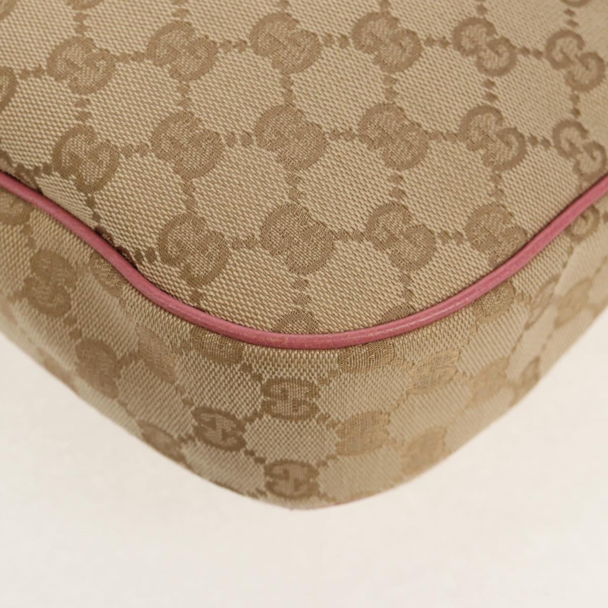 GUCCI GG Canvas Shoulder Bag Beige Gold 153010 Auth yk19887V