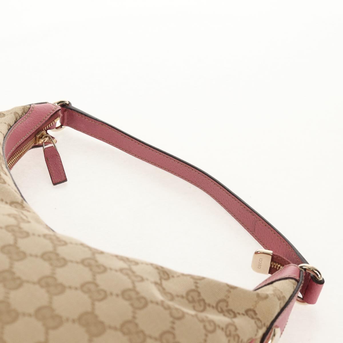 GUCCI GG Canvas Shoulder Bag Beige Gold 153010 Auth yk19887V