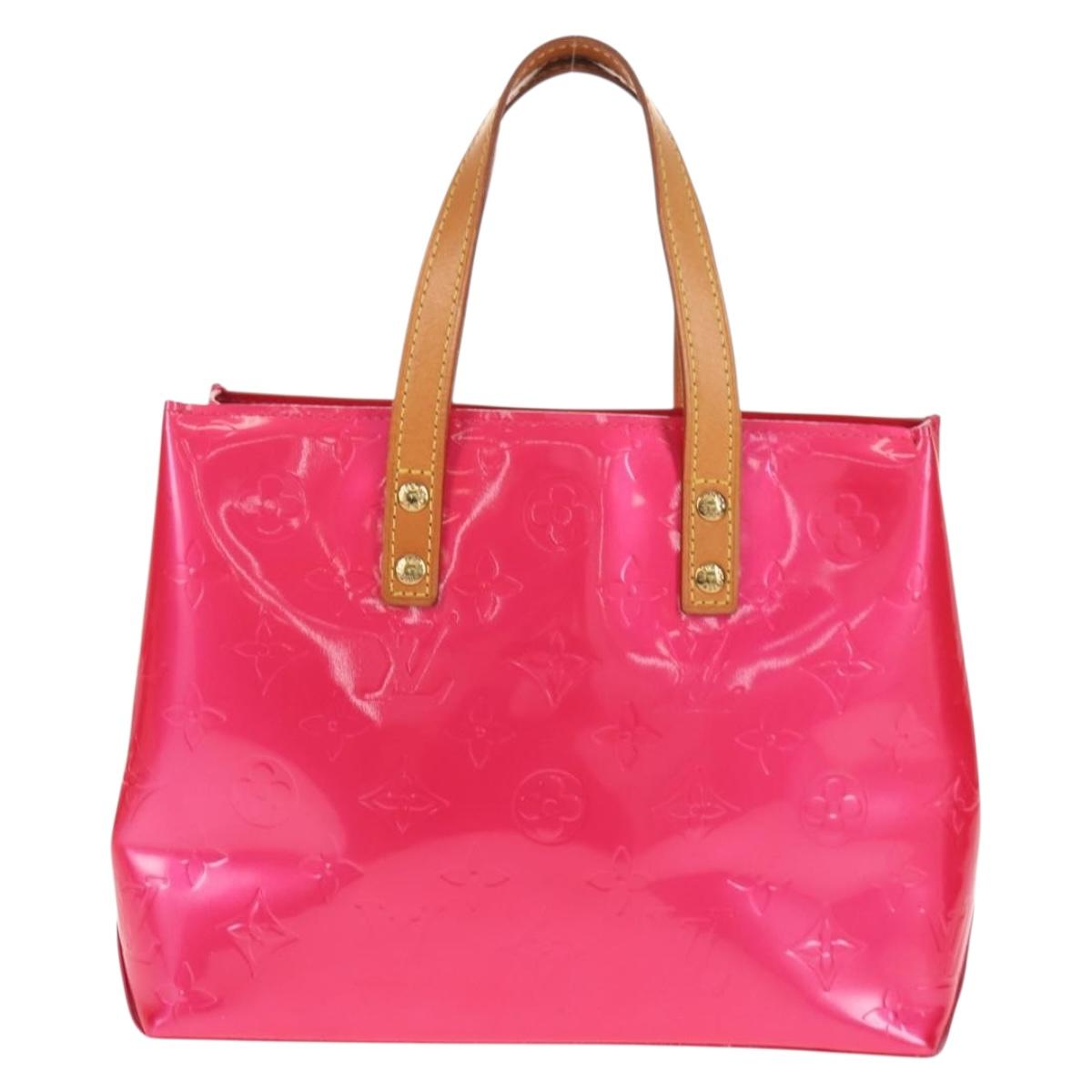 LOUIS VUITTON Monogram Vernis Reade PM Bag Fuchsia Pink M91221 LV Auth yk19889A