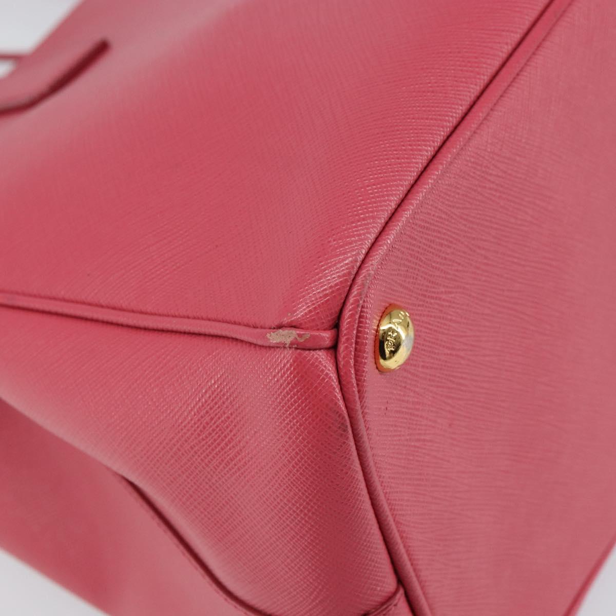 PRADA Galleria Hand Bag Safiano leather Pink Gold Auth yk19919
