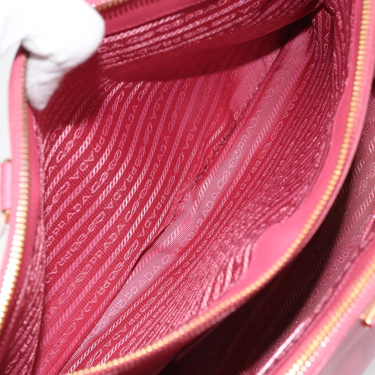 PRADA Galleria Hand Bag Safiano leather Pink Gold Auth yk19919