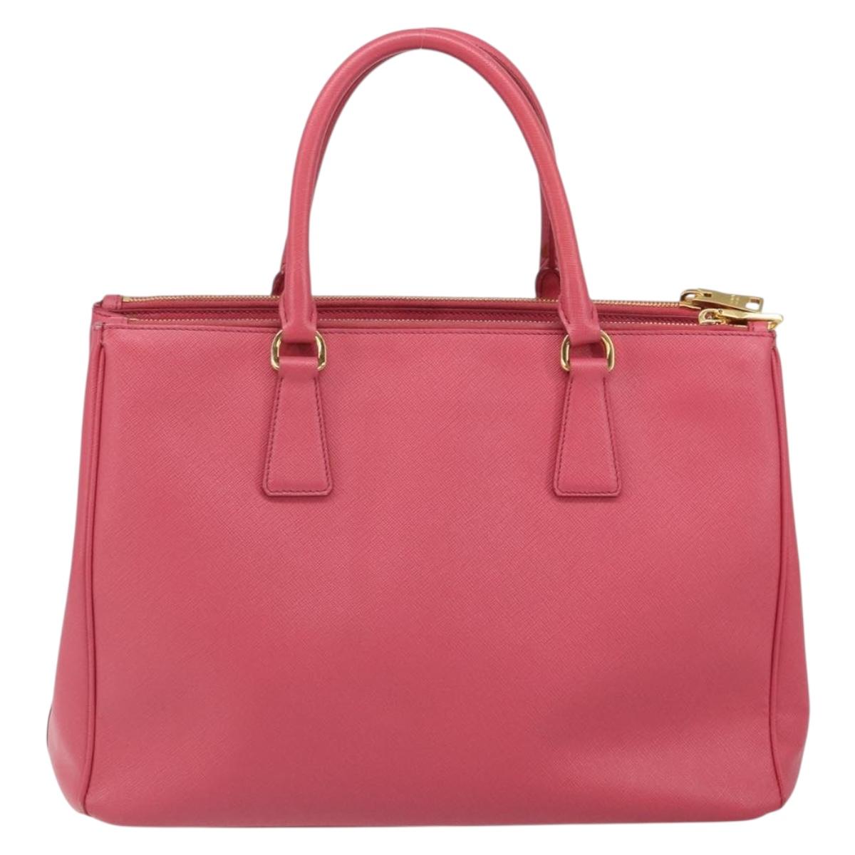 PRADA Galleria Hand Bag Safiano leather Pink Gold Auth yk19919