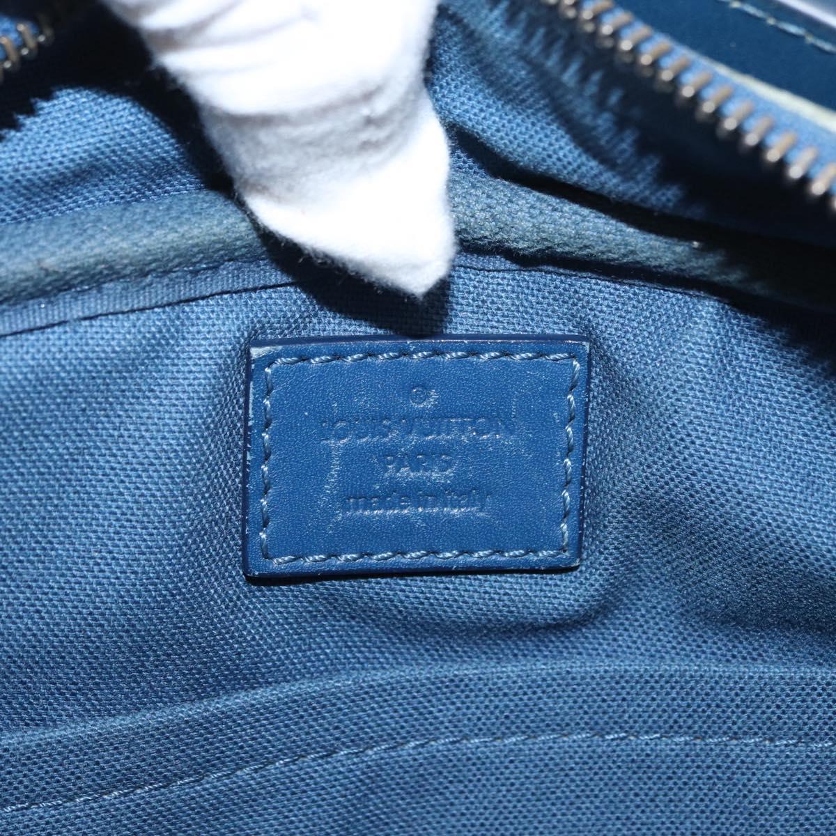 LOUIS VUITTON Damier Infini Ambreil Bag Leather Blue N41354 LV Auth yk19931