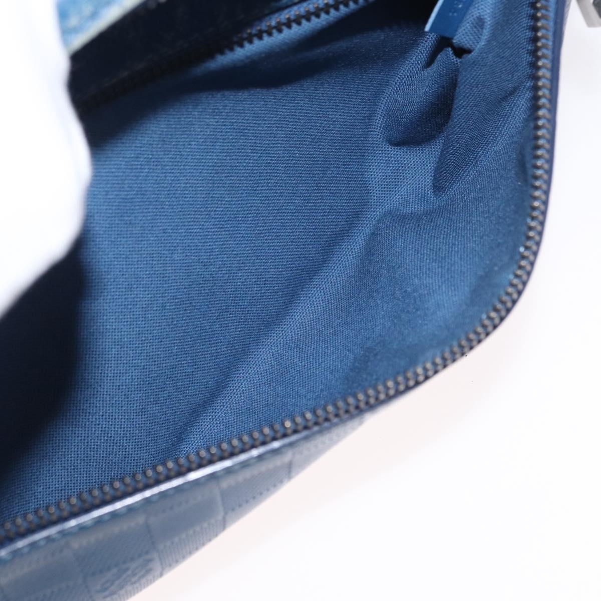 LOUIS VUITTON Damier Infini Ambreil Bag Leather Blue N41354 LV Auth yk19931
