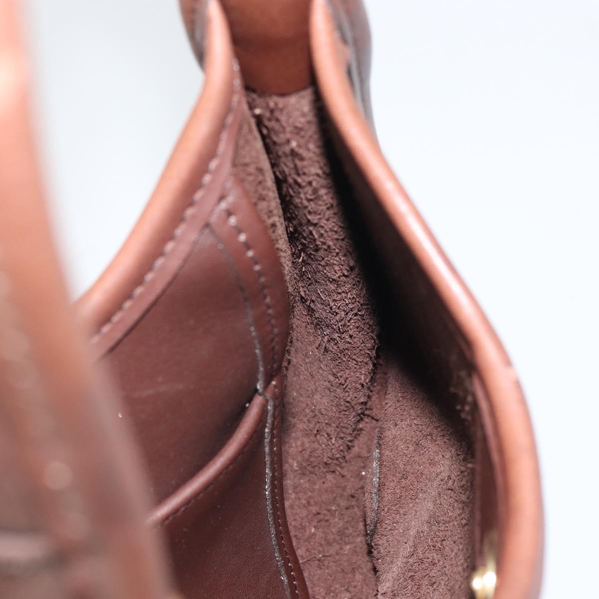 Coach Ergo Hand Bag Leather Brown Silver Auth yk19937