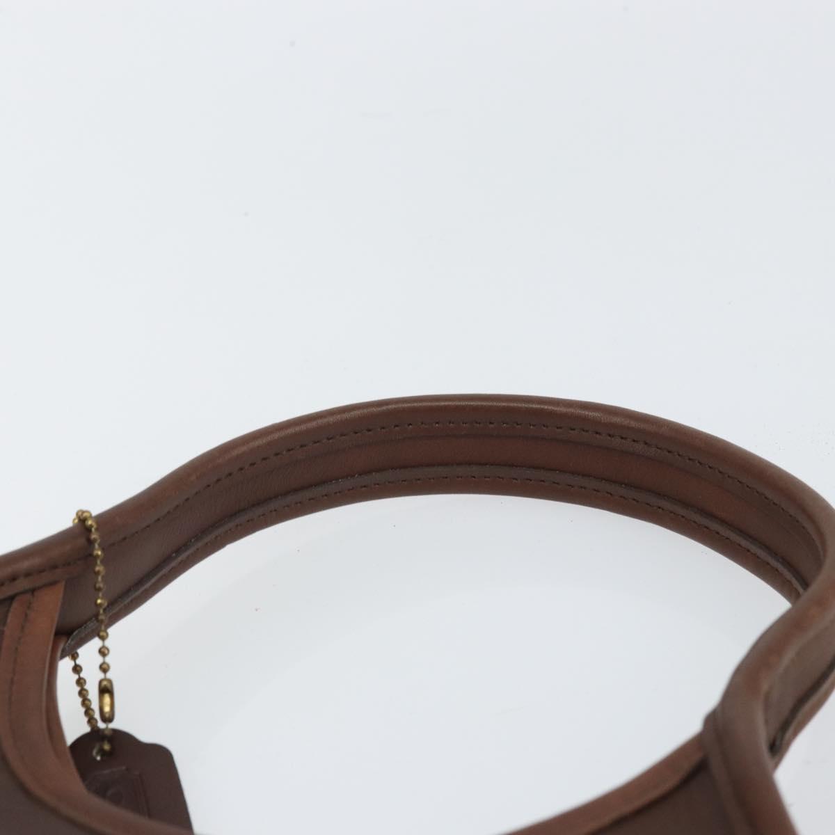 Coach Ergo Hand Bag Leather Brown Silver Auth yk19937