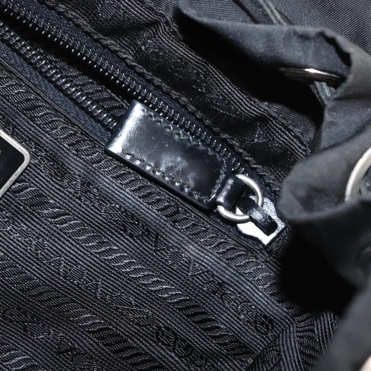 PRADA Backpack Nylon Black Silver Auth yk19964