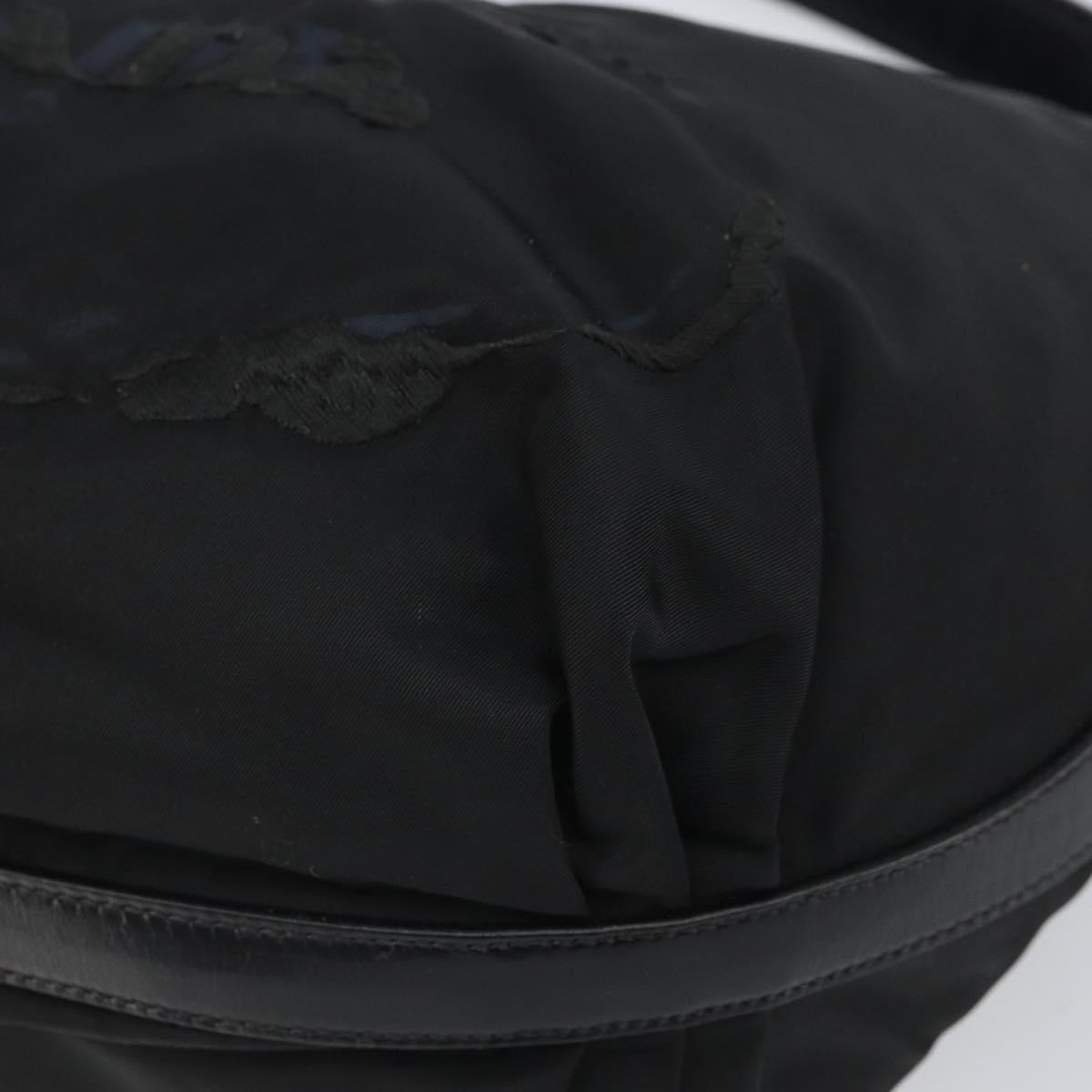 PRADA Shoulder Bag Nylon Black Silver Auth yk19971