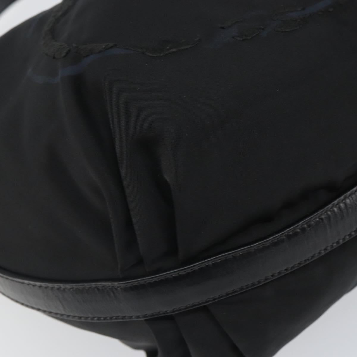 PRADA Shoulder Bag Nylon Black Silver Auth yk19971