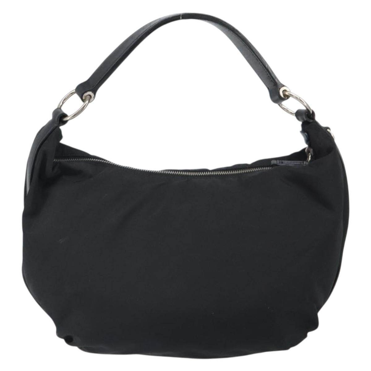 PRADA Shoulder Bag Nylon Black Silver Auth yk19971