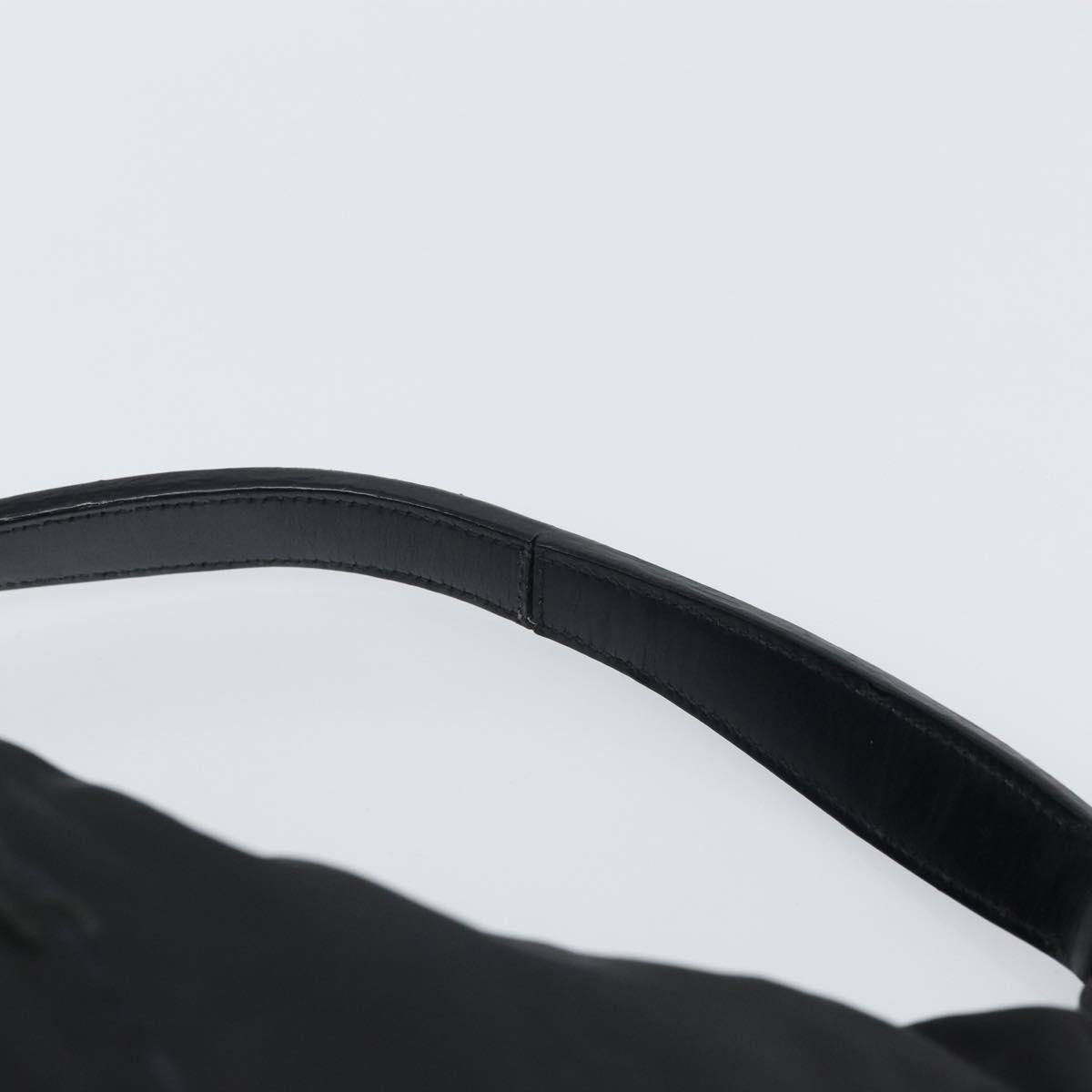 PRADA Shoulder Bag Nylon Black Silver Auth yk19971