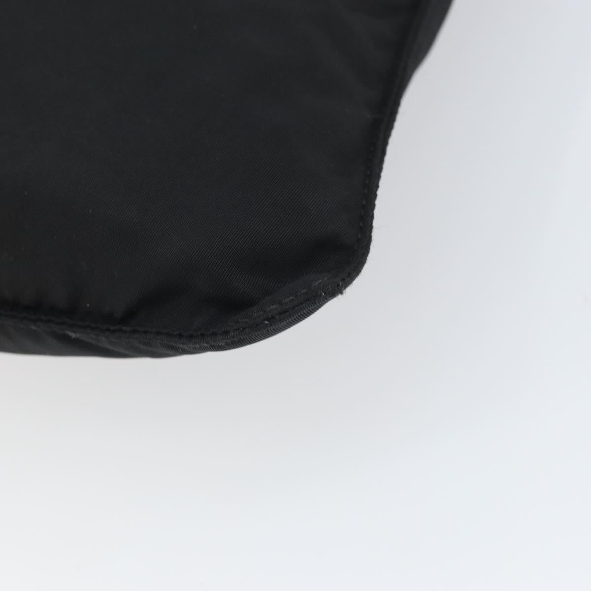 PRADA Shoulder Bag Nylon Black Silver Auth yk19974