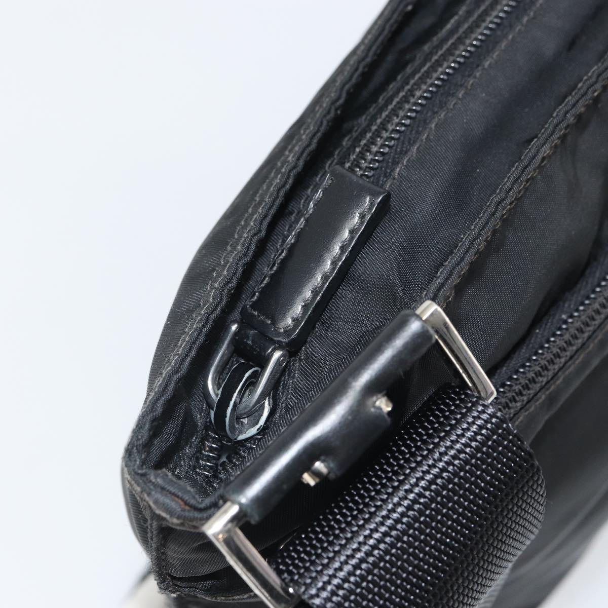 PRADA Shoulder Bag Nylon Black Silver Auth yk19974