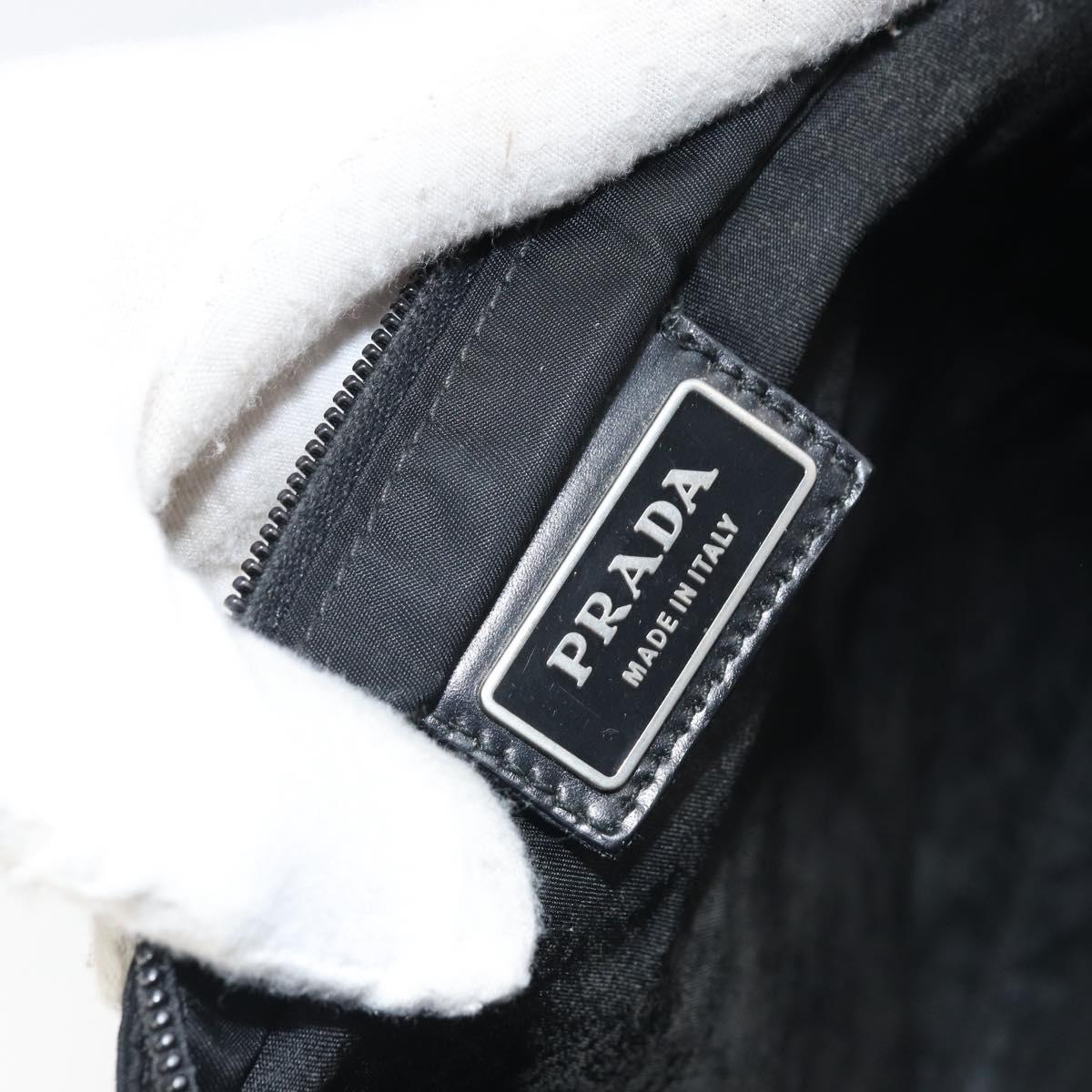 PRADA Shoulder Bag Nylon Black Silver Auth yk19974