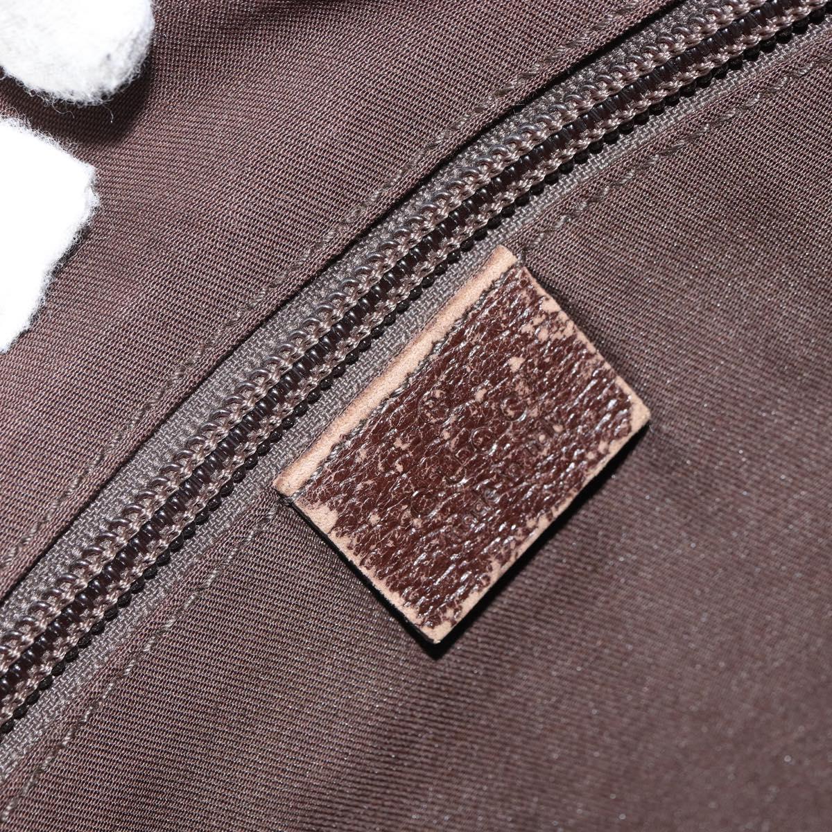 GUCCI GG Canvas Shoulder Bag Beige Silver 146236 Auth yk19988