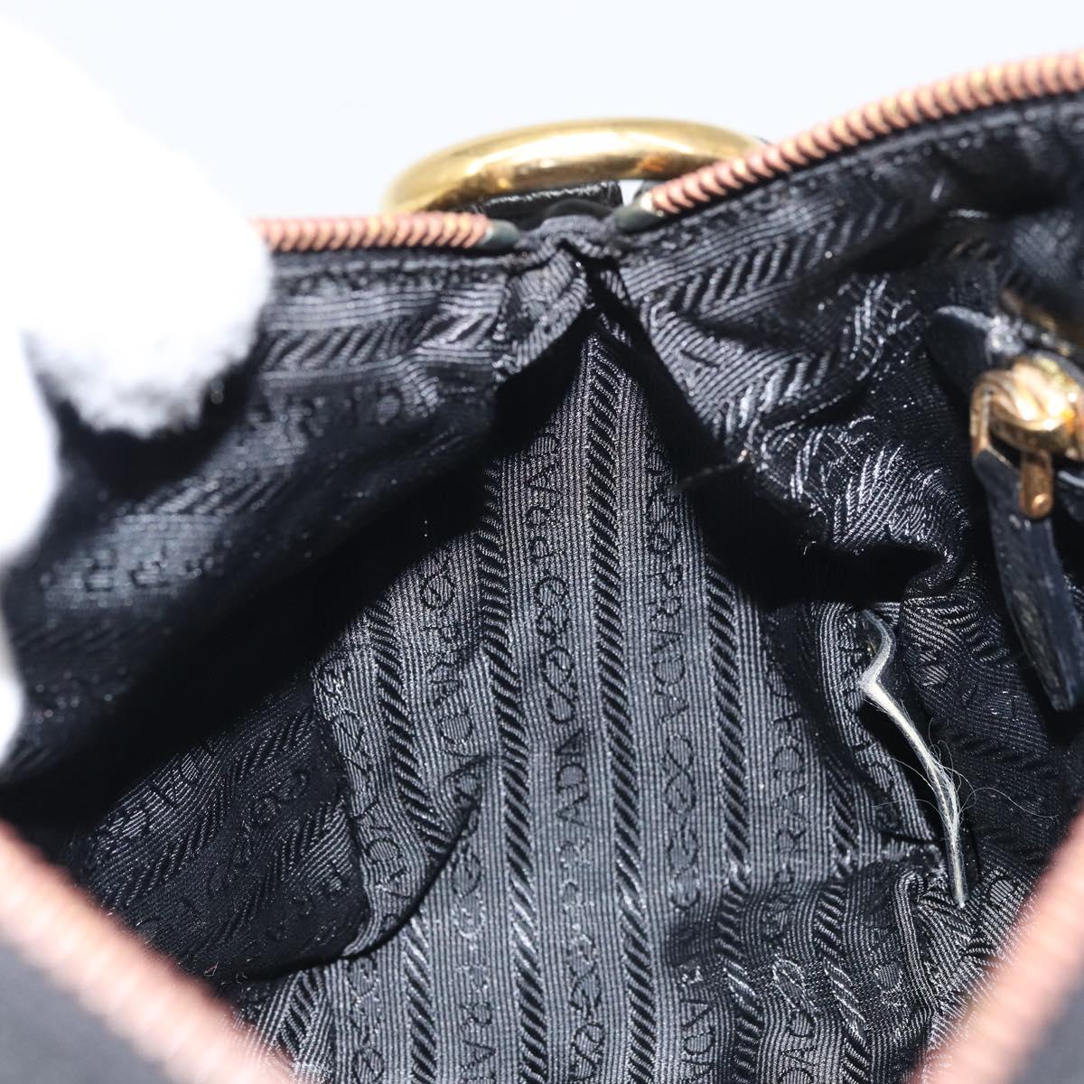 PRADA Bijoux Shoulder Bag Nylon Black Gold Auth yk19999V