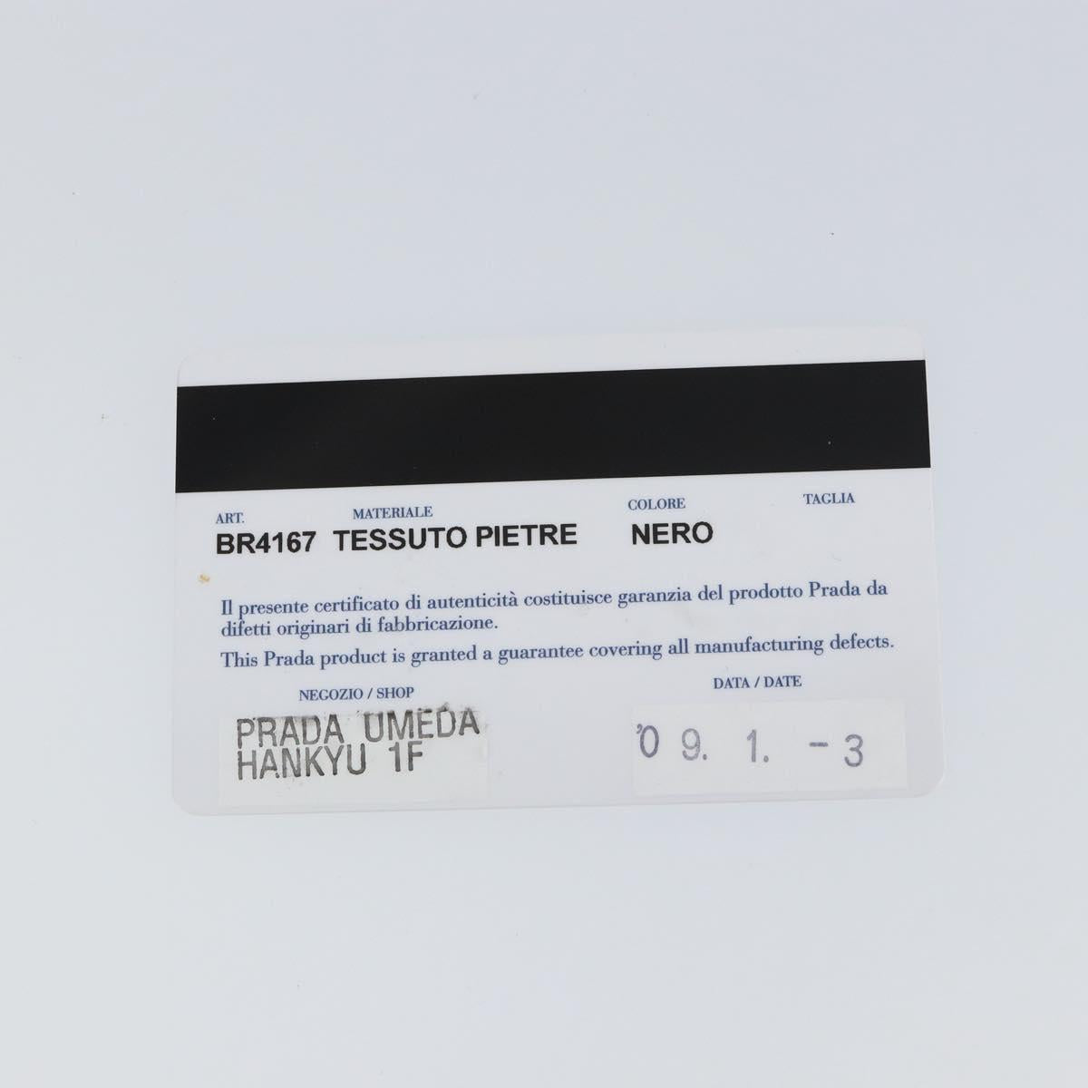 PRADA Bijoux Shoulder Bag Nylon Black Gold Auth yk19999V