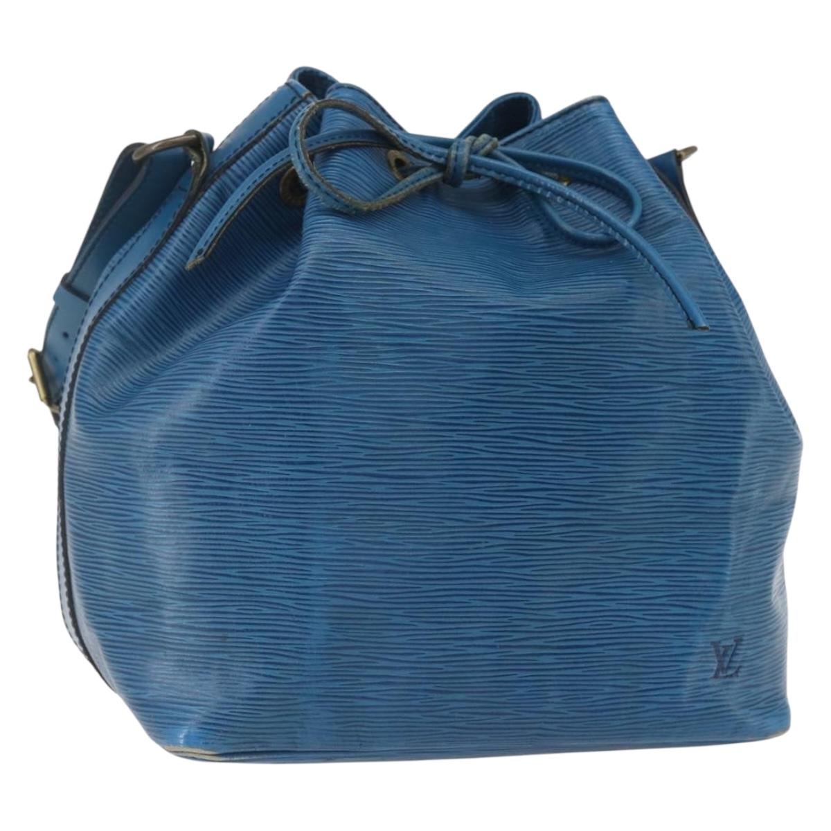 LOUIS VUITTON Epi Petit Noe Shoulder Bag Blue M44105 LV Auth yk20000