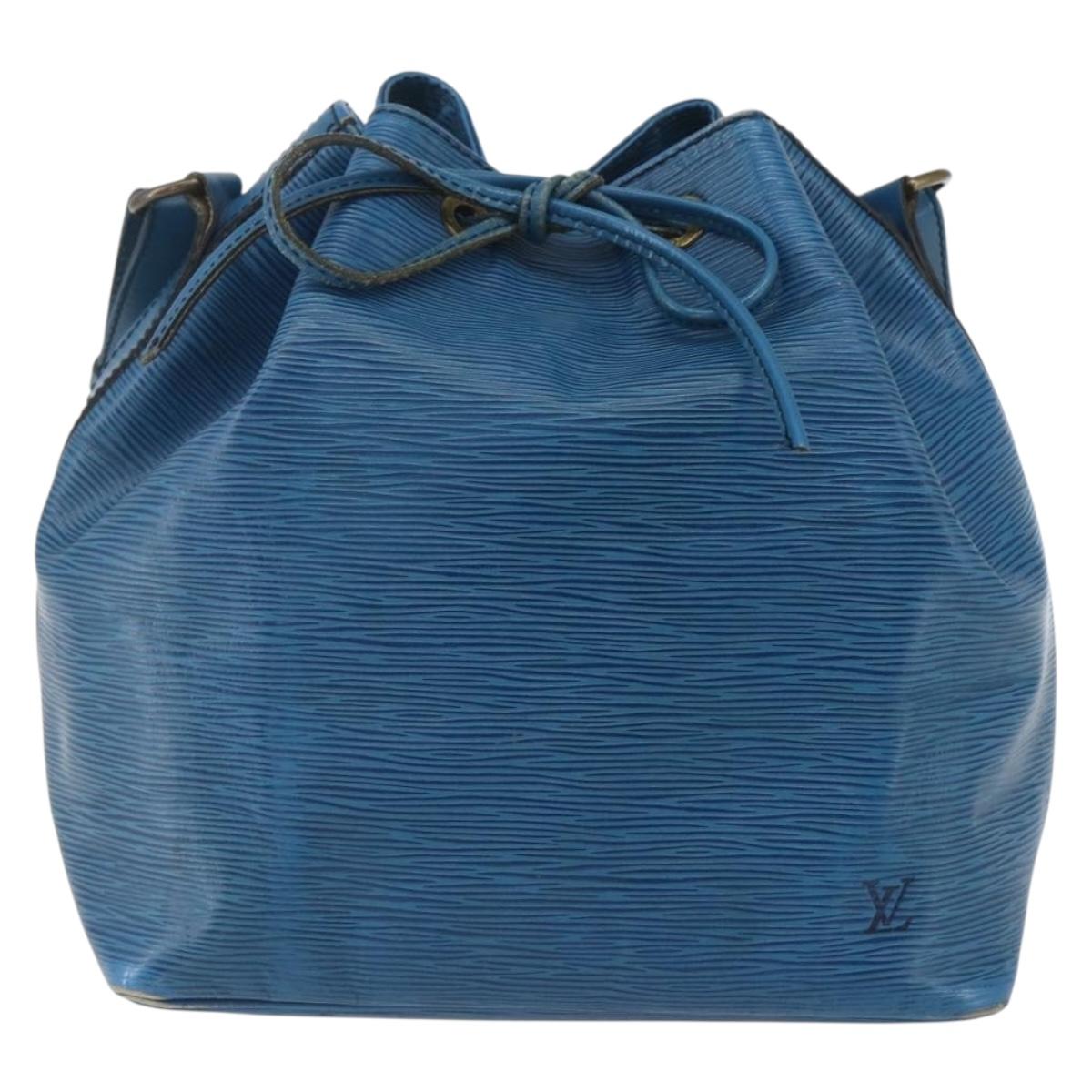 LOUIS VUITTON Epi Petit Noe Shoulder Bag Blue M44105 LV Auth yk20000