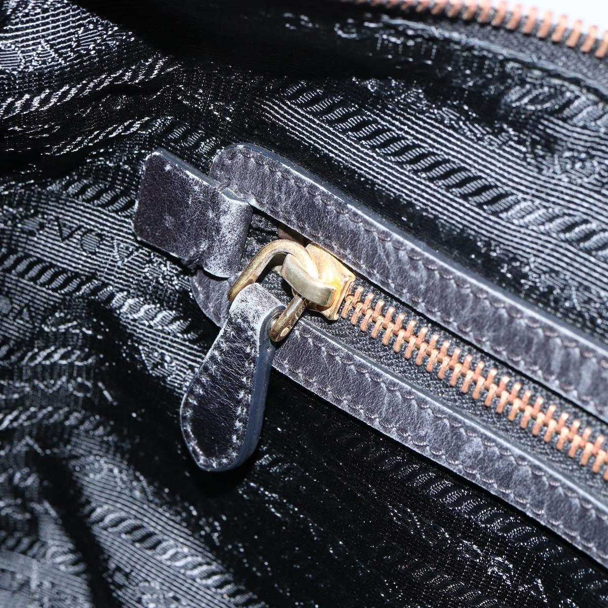 PRADA Shoulder Bag Nylon Black Gold Auth yk20004V