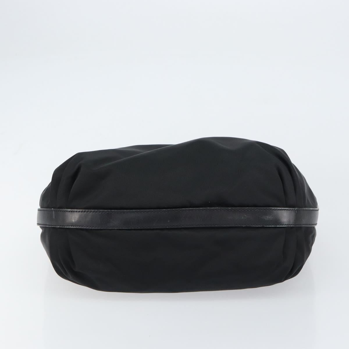 PRADA Shoulder Bag Nylon Black Gold Auth yk20004V