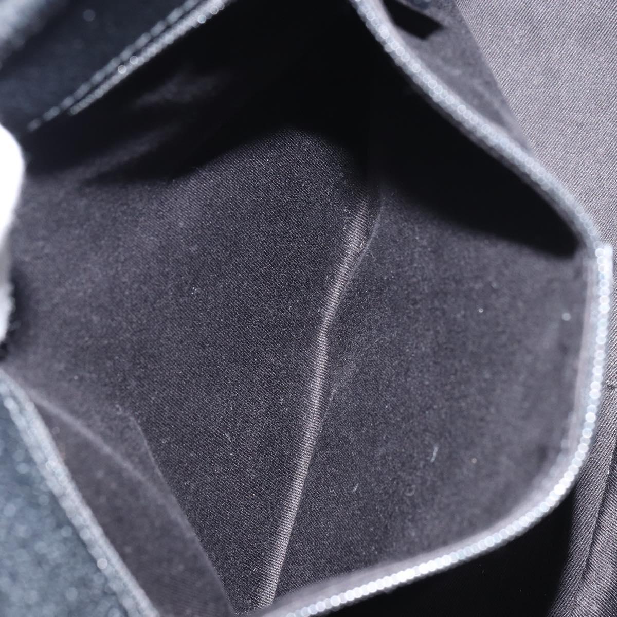 GUCCI GG Canvas Shoulder Bag Black Silver 113012 Auth yk20005V