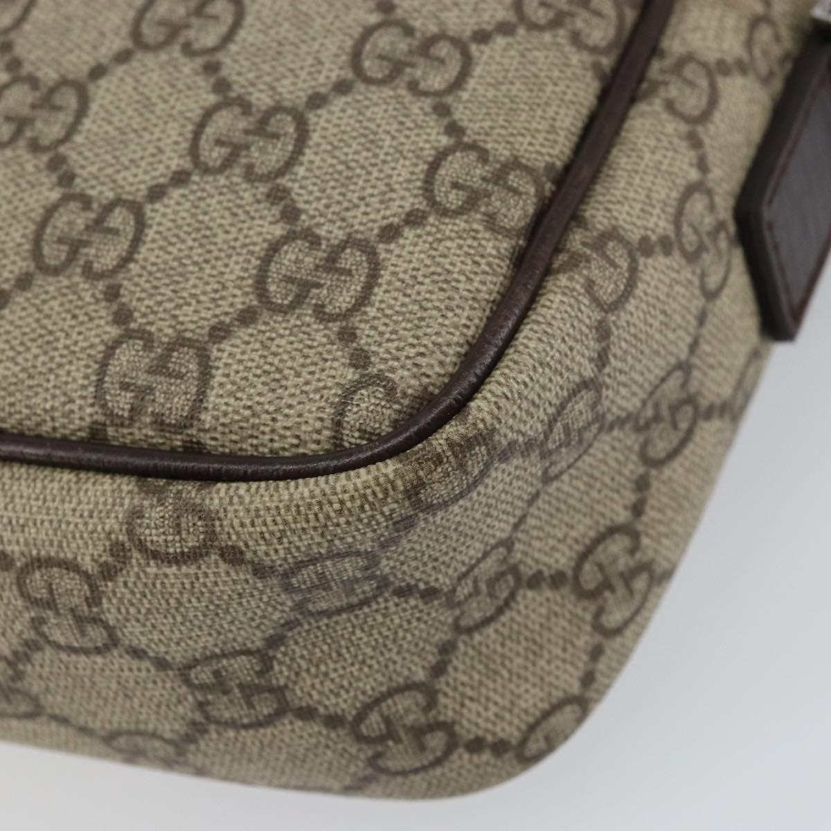 GUCCI GG Supreme Shoulder Bag PVC Beige Silver 114291 Auth yk20015