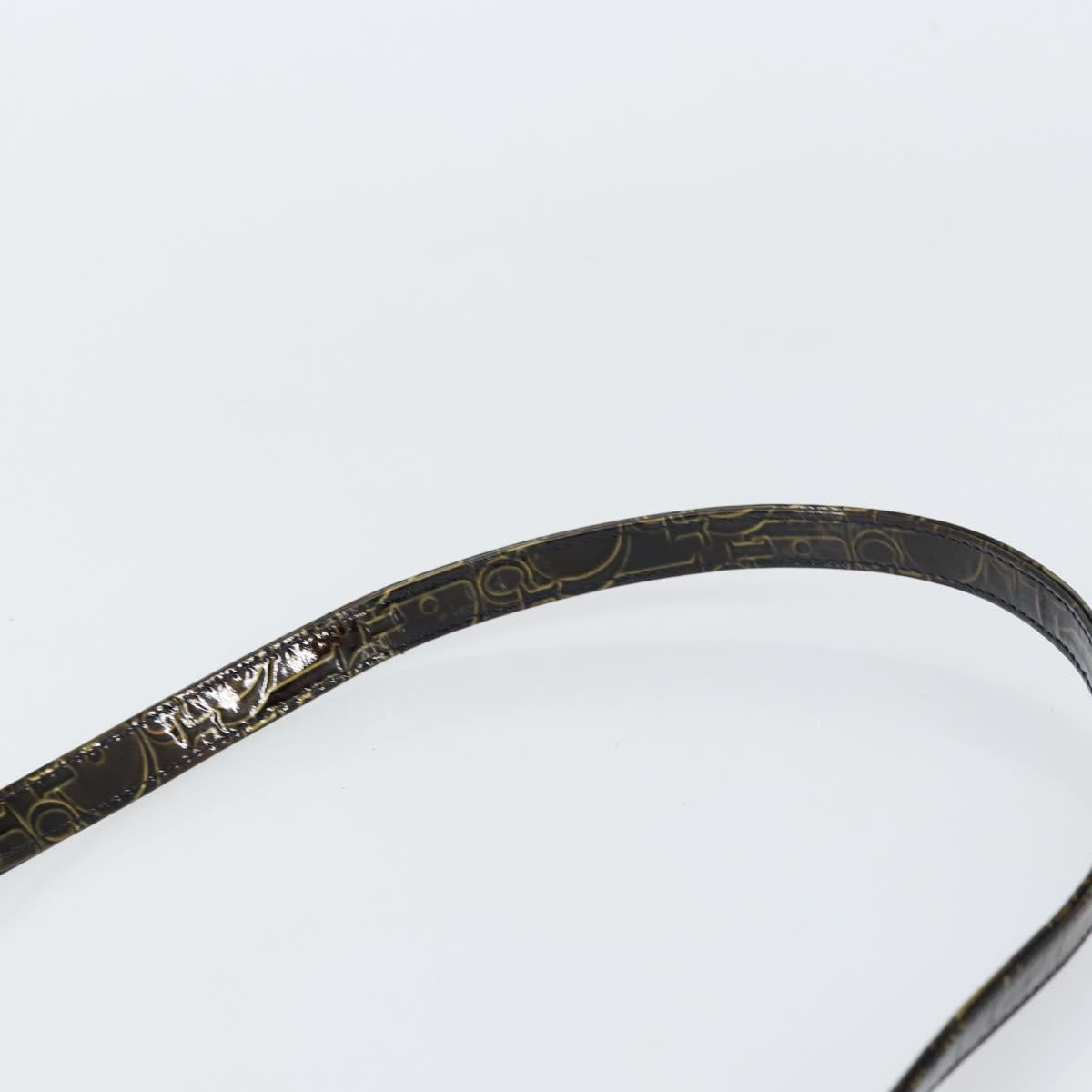 Christian Dior Trotter Canvas Hand Bag Enamel 2way Brown Silver Auth yk20020