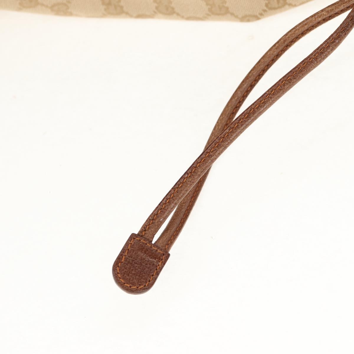 GUCCI GG Canvas Shoulder Bag Beige Gold Auth yk20026A