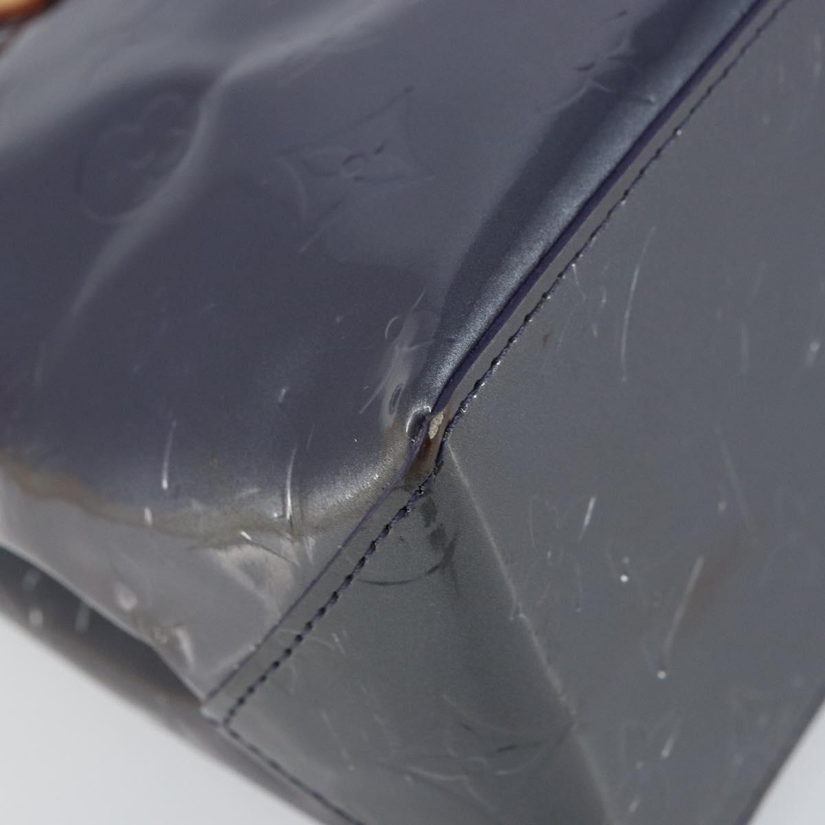 LOUIS VUITTON Monogram Vernis Reade PM Hand Bag Indigo M91335 LV Auth yk20031A