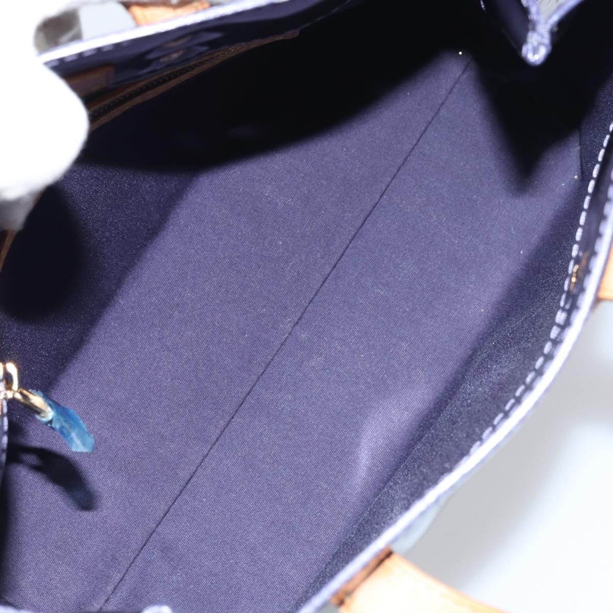 LOUIS VUITTON Monogram Vernis Reade PM Hand Bag Indigo M91335 LV Auth yk20031A